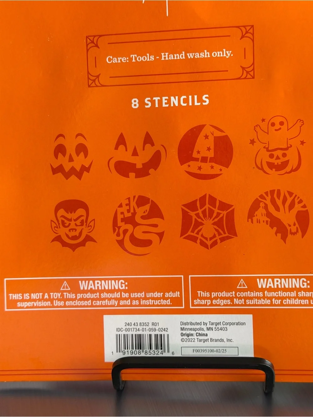 Hyde & Eek! Orange Pumpkin Carving Tool Kit - 5-Piece Set & light set